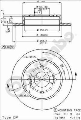 08.4852.10 Brzdový kotouč PRIME LINE BREMBO