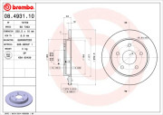 08.4931.10 Brzdový kotouč PRIME LINE BREMBO