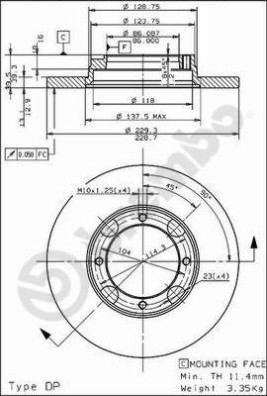 08.4974.10 Brzdový kotouč PRIME LINE BREMBO