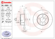 08.4982.10 Brzdový kotouč PRIME LINE BREMBO