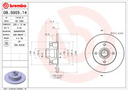 08.5005.14 Brzdový kotouč PRIME LINE BREMBO