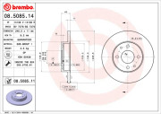 08.5085.11 Brzdový kotouč COATED DISC LINE BREMBO