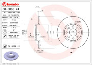 08.5086.21 Brzdový kotouč COATED DISC LINE BREMBO