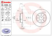 08.5086.34 Brzdový kotouč PRIME LINE BREMBO