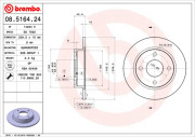 08.5164.24 Brzdový kotouč PRIME LINE BREMBO