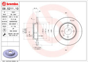 08.5211.10 Brzdový kotouč PRIME LINE BREMBO