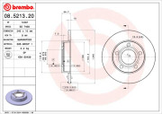 08.5213.20 Brzdový kotouč PRIME LINE BREMBO