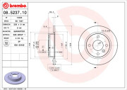 08.5237.10 Brzdový kotouč PRIME LINE BREMBO