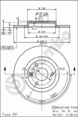 08.5265.10 Brzdový kotouč PRIME LINE BREMBO