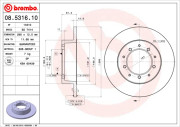 08.5316.10 Brzdový kotouč PRIME LINE BREMBO