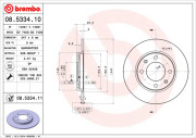 08.5334.10 Brzdový kotouč PRIME LINE BREMBO