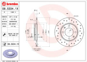 08.5334.1X Brzdový kotouč BEARING DISC LINE BREMBO