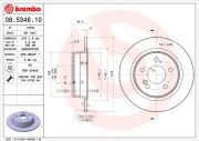 08.5346.10 Brzdový kotouč PRIME LINE BREMBO