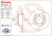 08.5347.11 Brzdový kotouč COATED DISC LINE BREMBO