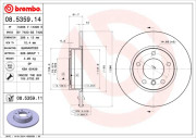 08.5359.11 Brzdový kotouč COATED DISC LINE BREMBO