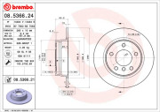 08.5366.21 Brzdový kotouč COATED DISC LINE BREMBO