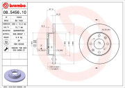 08.5456.10 Brzdový kotouč PRIME LINE BREMBO