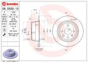 08.5559.10 Brzdový kotouč PRIME LINE BREMBO