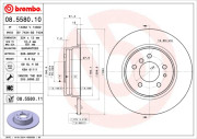 08.5580.11 BREMBO brzdový kotúč 08.5580.11 BREMBO