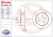 08.5625.40 Brzdový kotouč PRIME LINE BREMBO