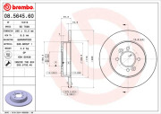 08.5645.60 Brzdový kotouč PRIME LINE BREMBO