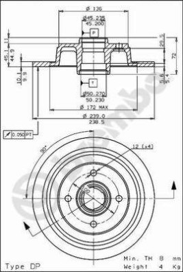 08.5653.10 Brzdový kotouč PRIME LINE BREMBO