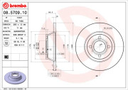 08.5709.10 Brzdový kotouč PRIME LINE BREMBO