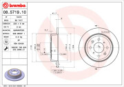 08.5719.10 Brzdový kotouč PRIME LINE BREMBO