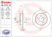 08.5737.20 BREMBO brzdový kotúč 08.5737.20 BREMBO