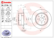 08.5748.10 Brzdový kotouč PRIME LINE BREMBO