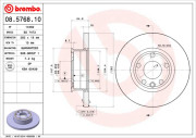 08.5768.10 Brzdový kotouč PRIME LINE BREMBO