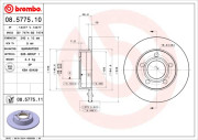 08.5775.10 Brzdový kotouč PRIME LINE BREMBO