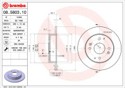 08.5803.10 Brzdový kotouč PRIME LINE BREMBO