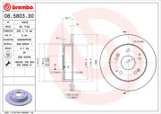 08.5803.30 Brzdový kotouč PRIME LINE BREMBO