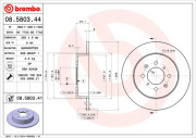 08.5803.41 Brzdový kotouč COATED DISC LINE BREMBO