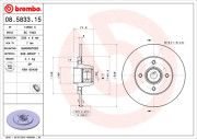 08.5833.15 Brzdový kotouč TWO-PIECE FLOATING DISCS LINE BREMBO