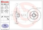 08.5834.37 Brzdový kotouč TWO-PIECE FLOATING DISCS LINE BREMBO