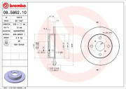 08.5862.10 BREMBO brzdový kotúč 08.5862.10 BREMBO