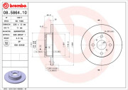 08.5864.10 Brzdový kotouč PRIME LINE BREMBO