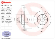 08.5878.10 BREMBO brzdový kotúč 08.5878.10 BREMBO