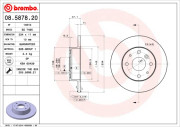 08.5878.20 BREMBO brzdový kotúč 08.5878.20 BREMBO