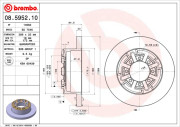 08.5952.10 Brzdový kotouč PRIME LINE BREMBO