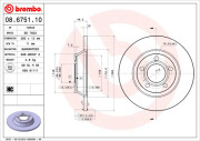 08.6751.10 Brzdový kotouč PRIME LINE BREMBO