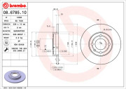 08.6785.10 Brzdový kotouč PRIME LINE BREMBO