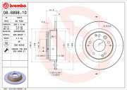 08.6898.10 Brzdový kotouč PRIME LINE BREMBO