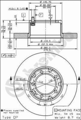 08.6923.20 Brzdový kotouč PRIME LINE BREMBO