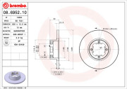 08.6952.10 Brzdový kotouč PRIME LINE BREMBO