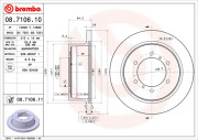 08.7106.10 Brzdový kotouč PRIME LINE BREMBO