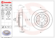 08.7107.10 BREMBO brzdový kotúč 08.7107.10 BREMBO