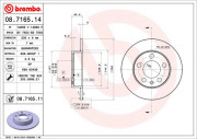 08.7165.11 Brzdový kotouč COATED DISC LINE BREMBO